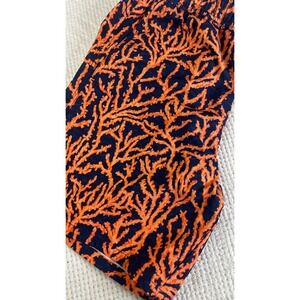 Peter Millar Mens Orange Coral Navy Blue Swim Trunks Board Shorts Small